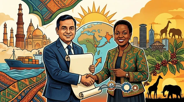 Representatives of India and Kenya during the 10th Joint Trade Committee meeting in Nairobi