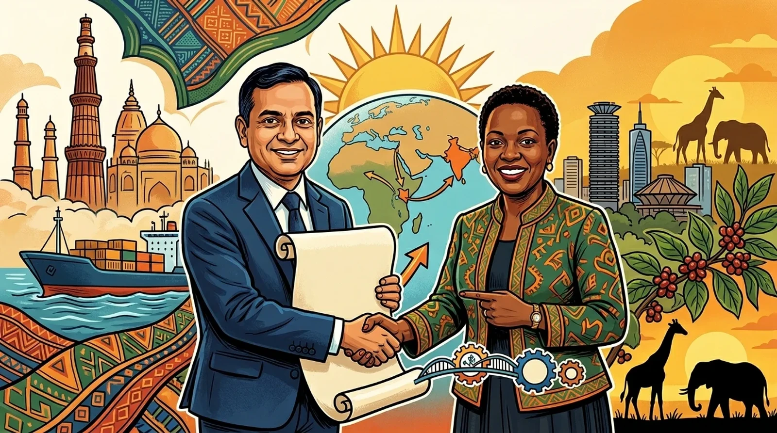 Representatives of India and Kenya during the 10th Joint Trade Committee meeting in Nairobi