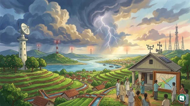 Representation of lightning forecasting and satellite monitoring in Andhra Pradesh