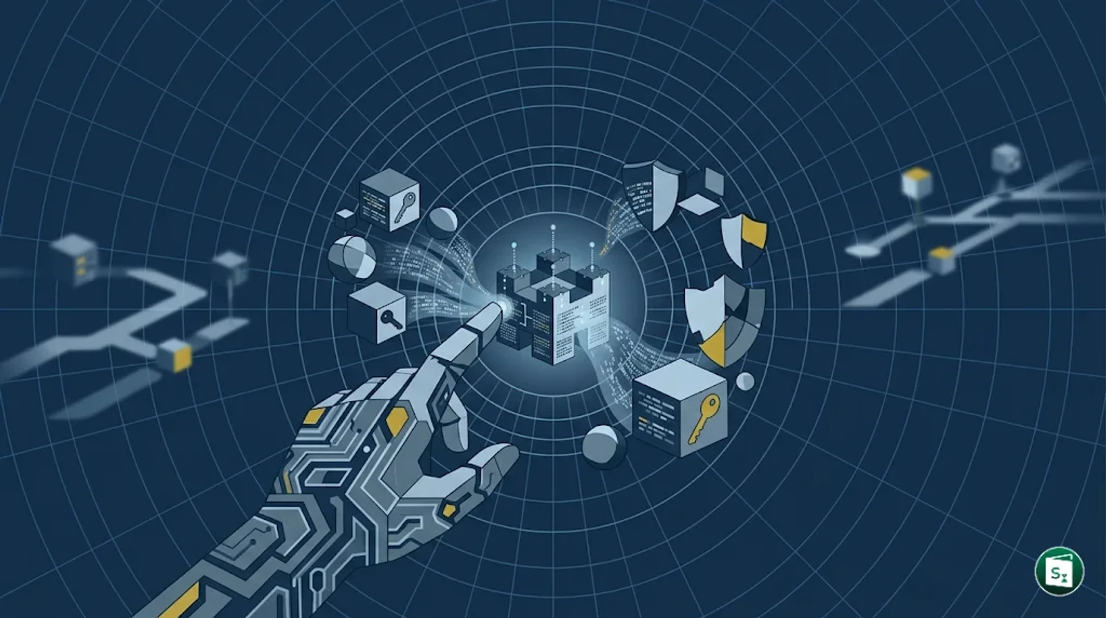 Digital illustration highlighting cybersecurity awareness and gamification elements