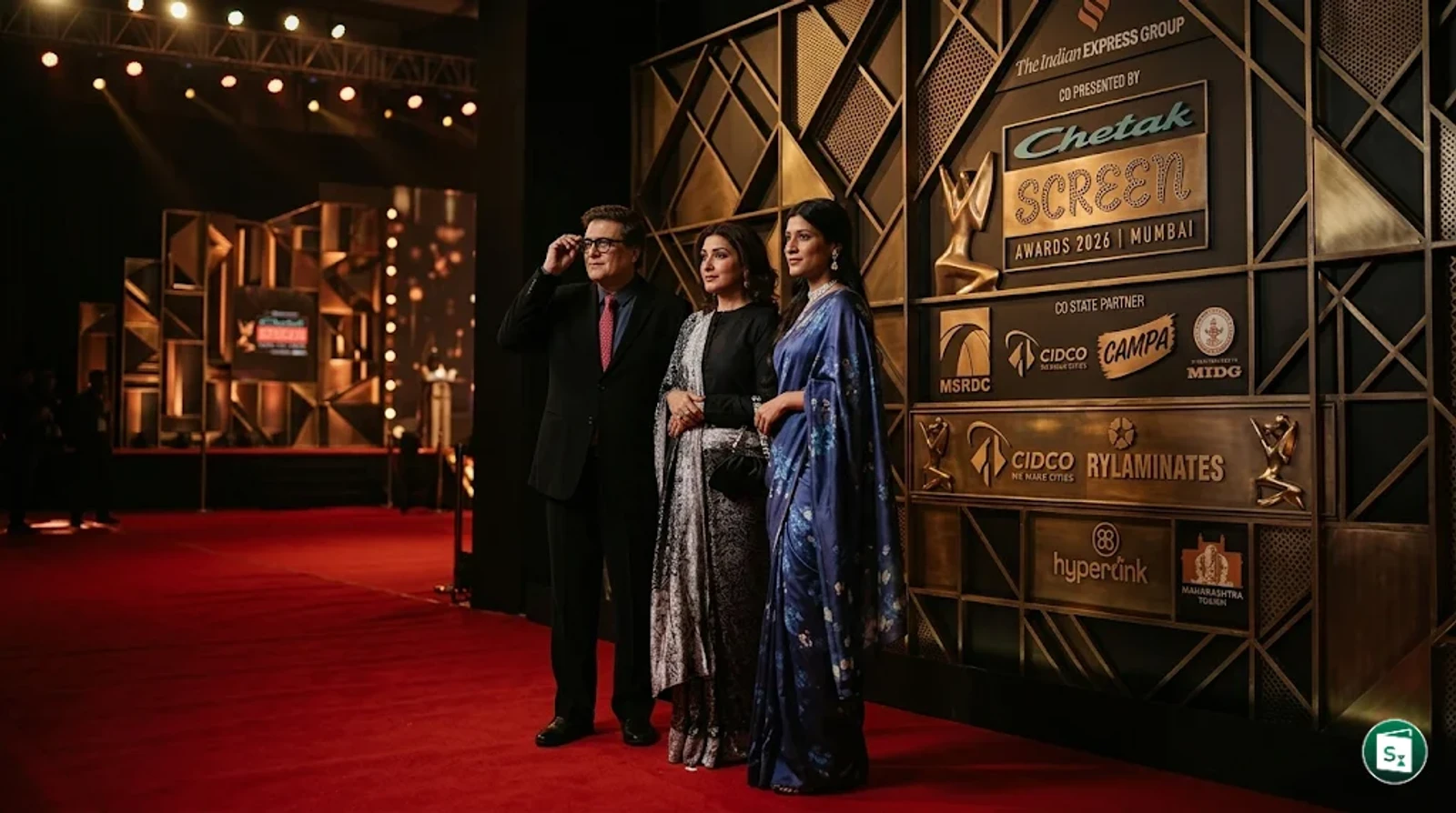 A golden trophy of the Chetak Screen Awards 2026 symbolizing excellence in Indian cinema and OTT content.