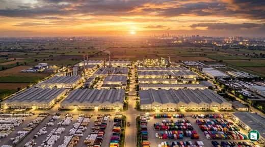 A vibrant display of traditional and modern Indian textiles representing market growth.