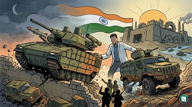 Vikram VT-21 tracked and wheeled armoured platforms displayed at VRDE