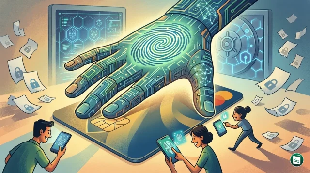 Digital representation of biometric authentication on a mobile device for e-commerce transactions.