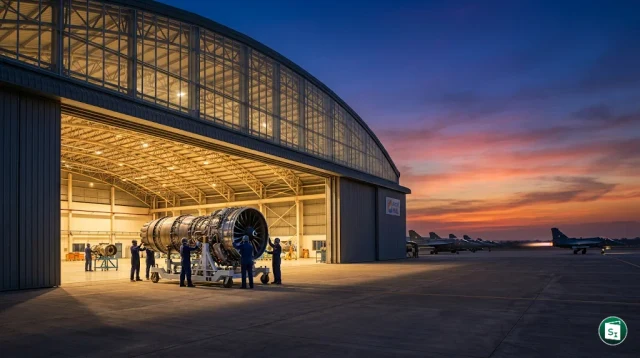 Digital illustration of a high-performance jet engine representative of the GE F414-INS6 model.