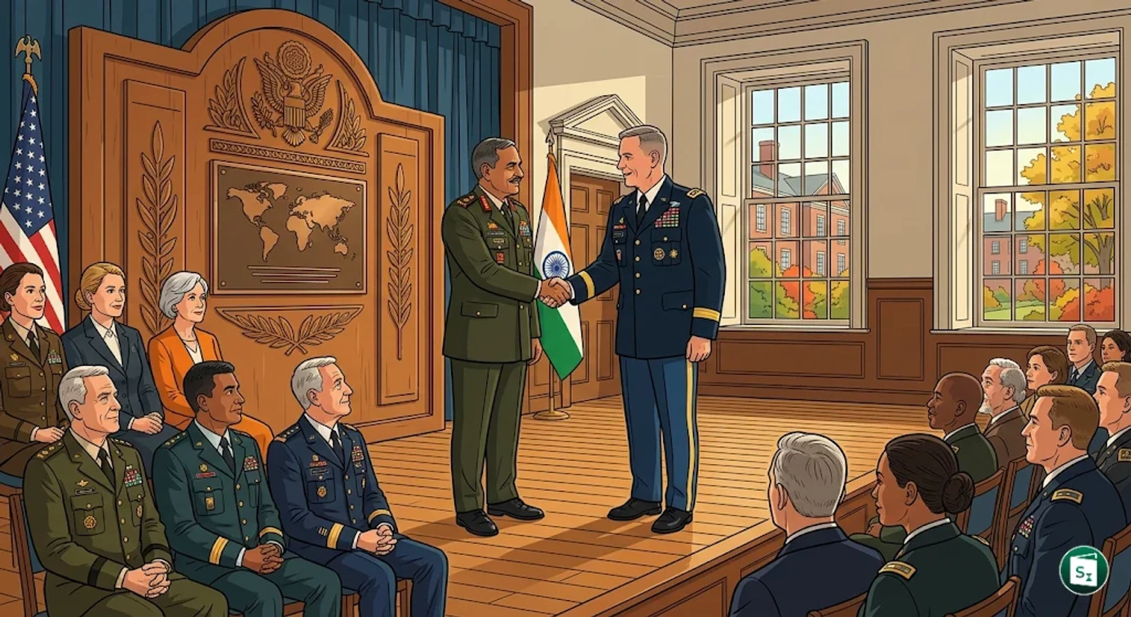 General Upendra Dwivedi at the United States Army War College induction ceremony