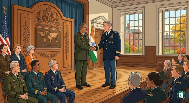 General Upendra Dwivedi at the United States Army War College induction ceremony