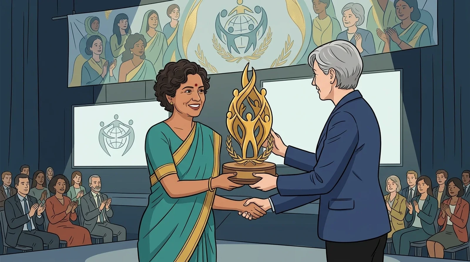 Guntur Municipal Corporation officials receiving the UNIDO GEM Award