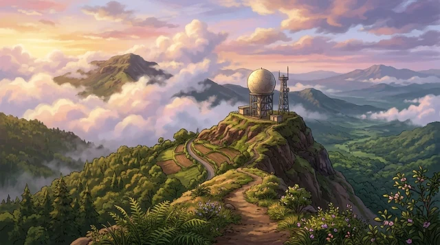 The X-Band Dual-Polarization Doppler Weather Radar installed at Mahabaleshwar