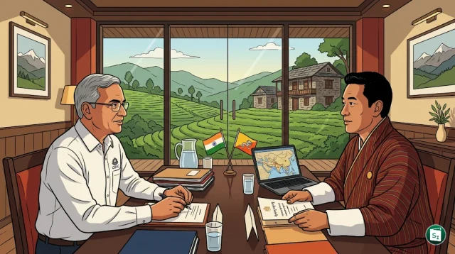 Delegates at the 7th India-Bhutan Joint Group of Customs meeting in Munnar