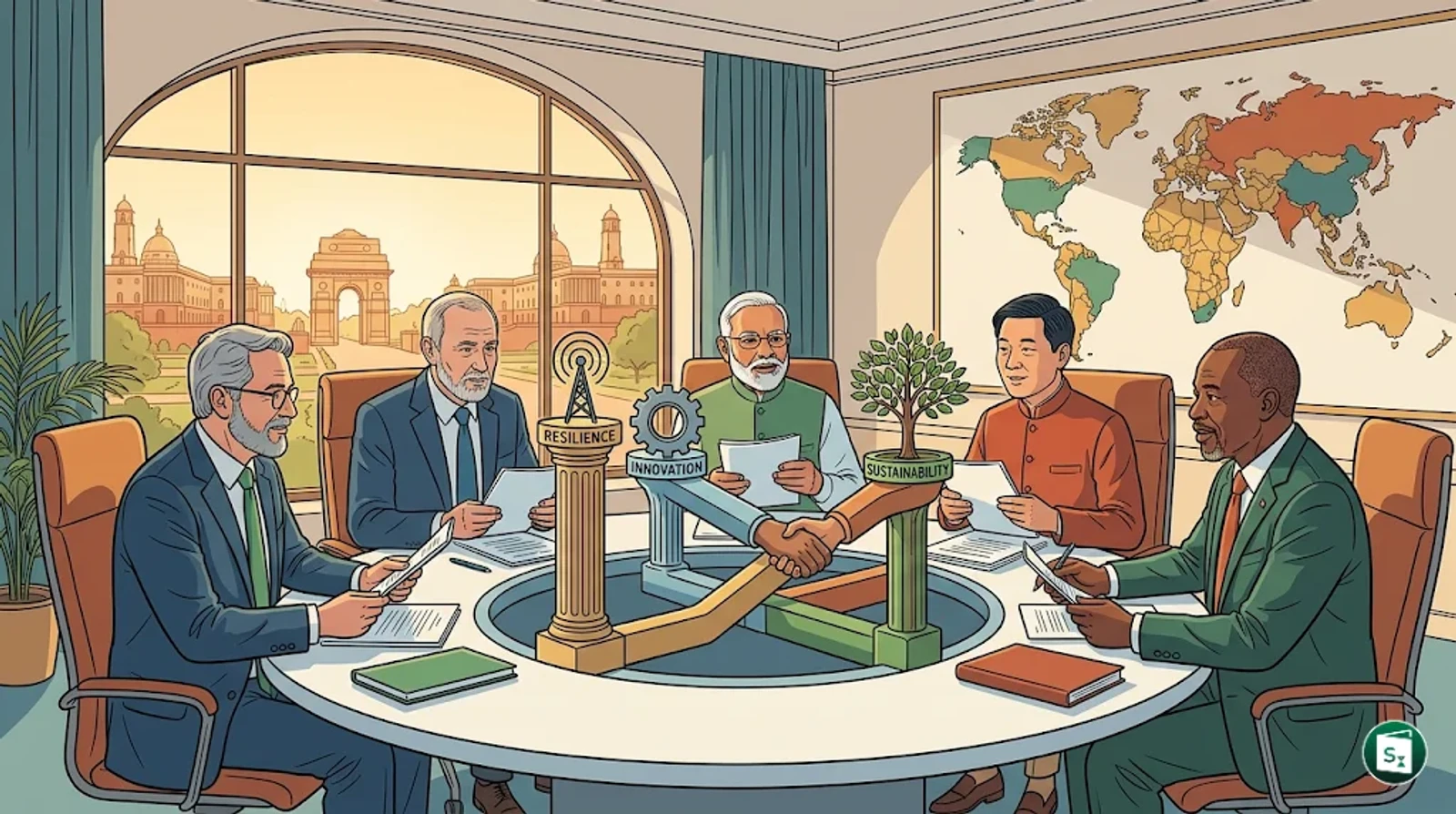 International delegates and speakers at the BRICS Academic Forum 2026 in New Delhi