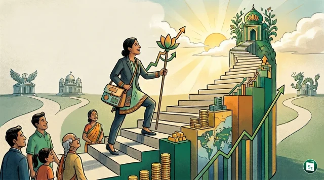 Digital representation of wealth growth and global rankings