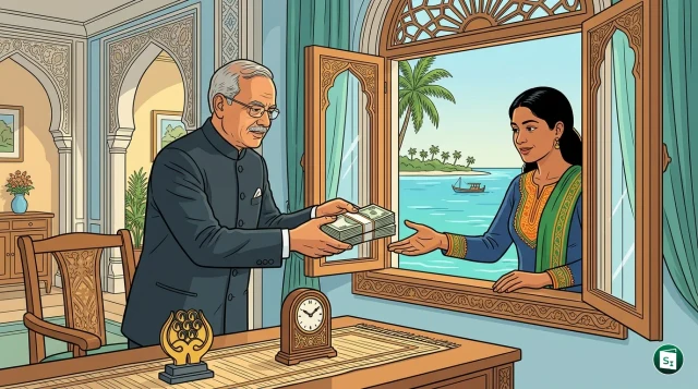 India and Maldives flags representing bilateral financial cooperation