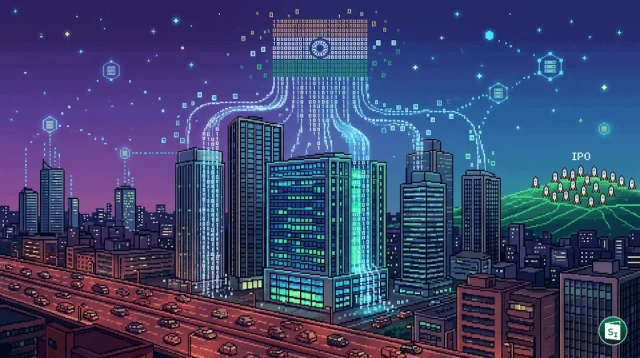 Digital representation of startup funding and IPO trends in India