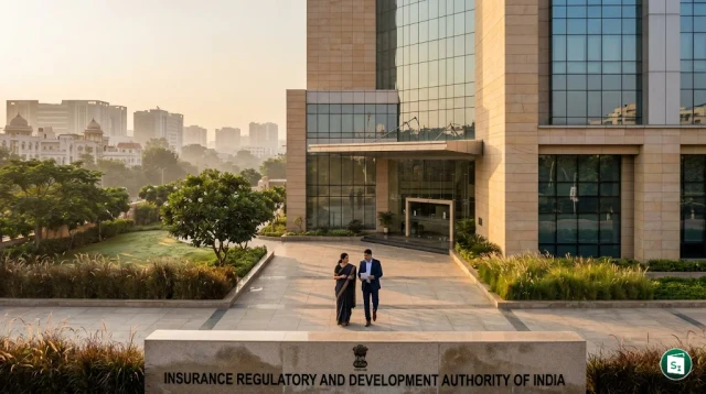 Digital representation of a health insurance shield protecting a family in India