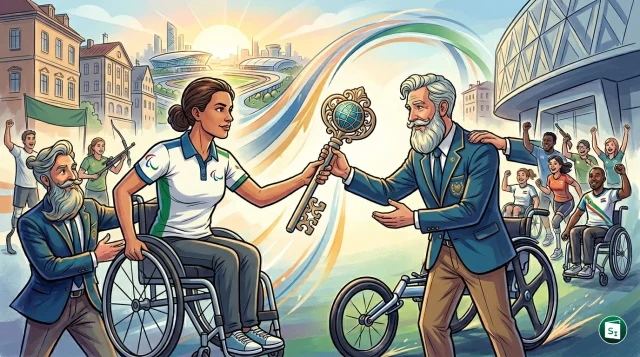 Logos of ISSF and IPC representing the governance transfer of Shooting Para Sport