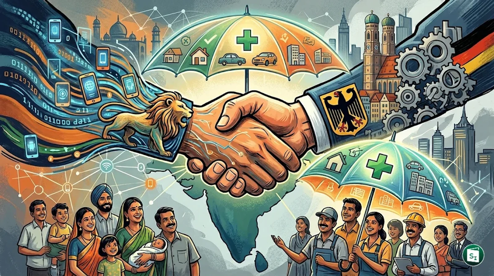 Logos of Jio Financial Services and Allianz Group representing their new insurance partnership