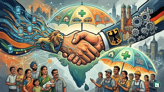 Logos of Jio Financial Services and Allianz Group representing their new insurance partnership