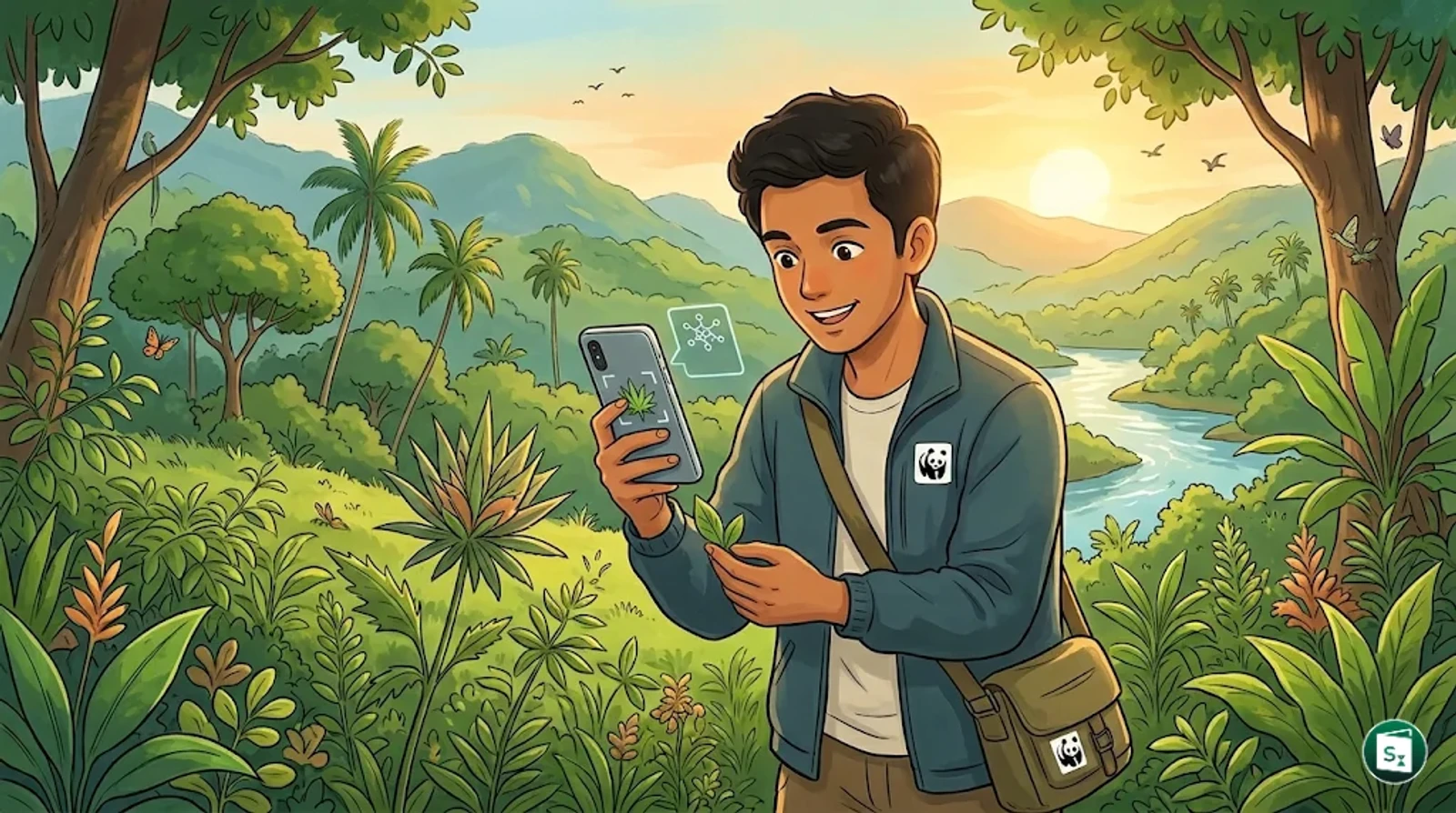 Botanist N Alim Yusuf receiving the WWF National Award 2026