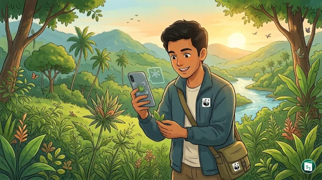 Botanist N Alim Yusuf receiving the WWF National Award 2026