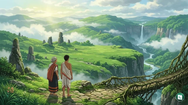 Meghalaya government building and traditional symbols