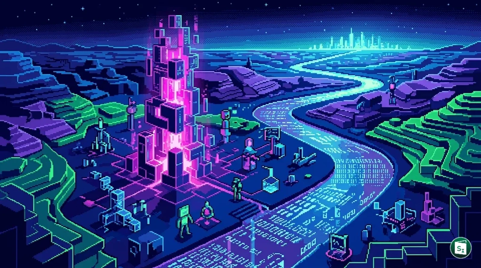 Digital representation of Meta's Muse Spark AI model architecture