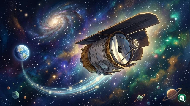 Artist's impression of the Nancy Grace Roman Space Telescope in orbit