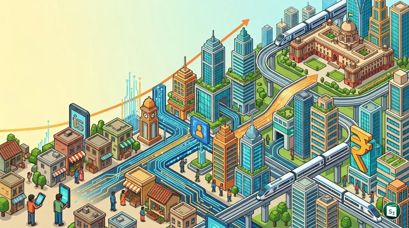 Digital representation of India's Public Infrastructure and economic growth