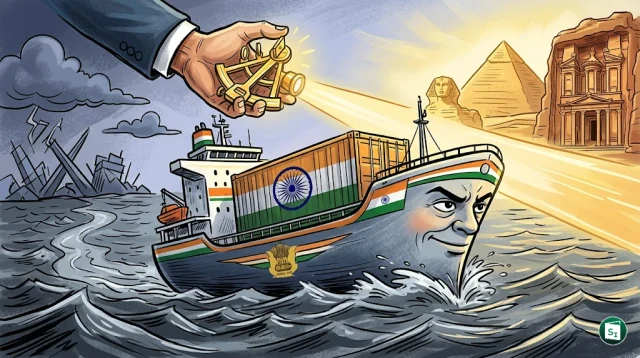 Cargo ship representing export logistics and the RELIEF scheme