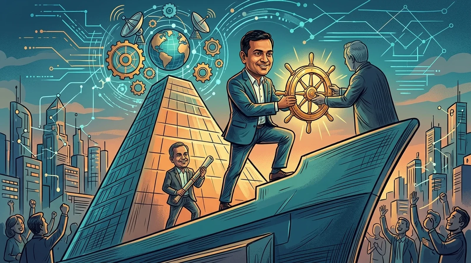 Portrait of Srikanth Velamakanni, the new NASSCOM Chairperson