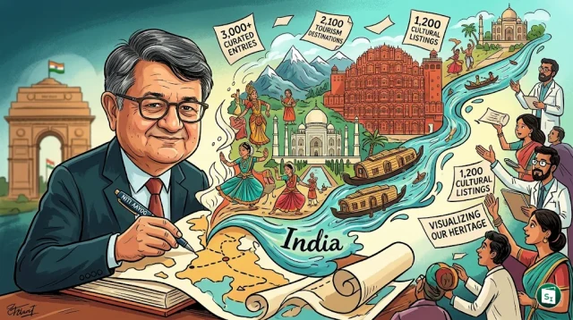 Digital cover of the Divya Bharat anthology showcasing India's diverse cultural sites