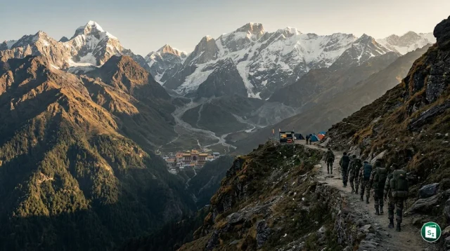 Chief of Defence Staff General Anil Chauhan flagging off the Surya Devbhoomi Challenge 2.0 in Badrinath