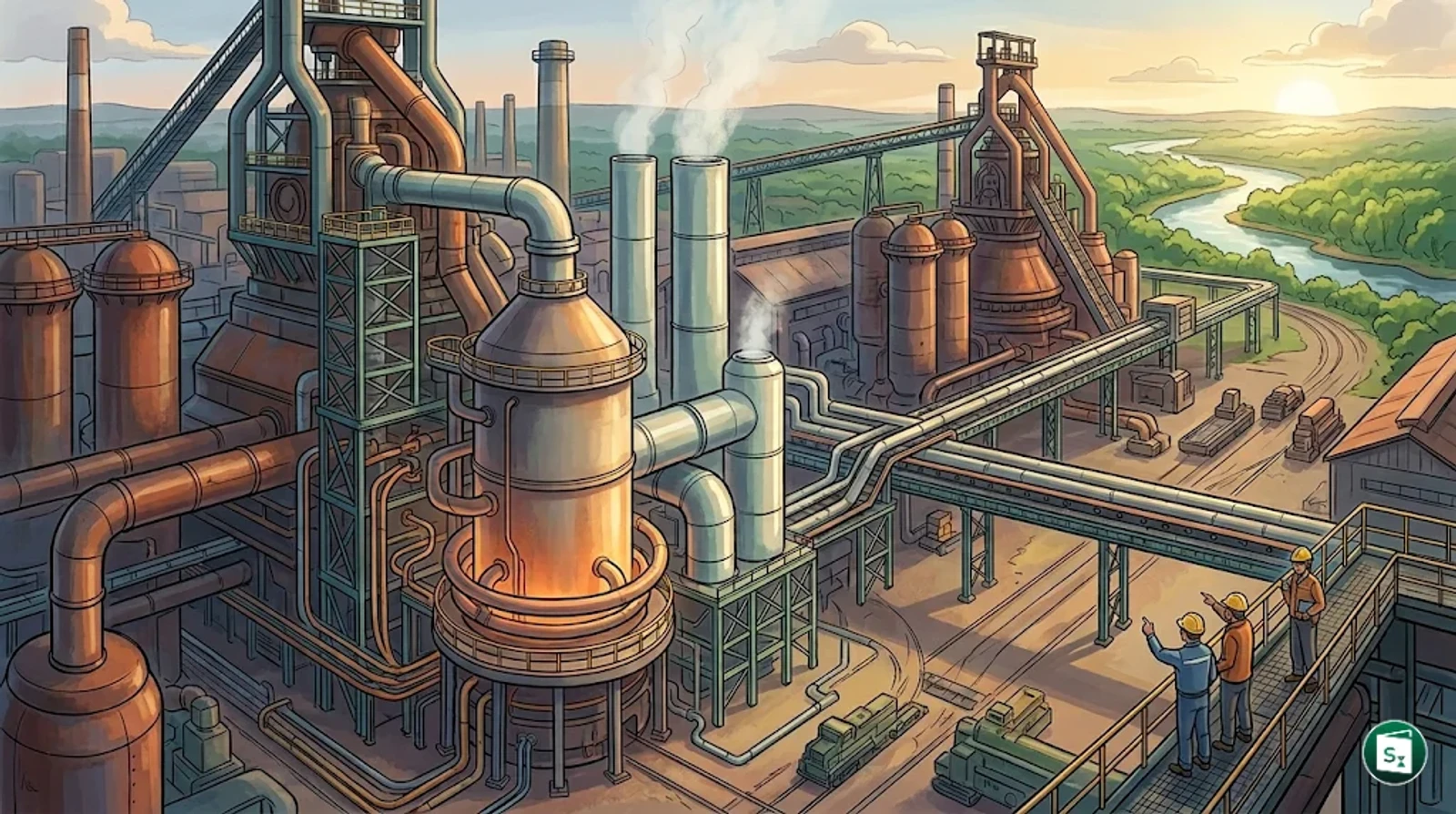 Aerial view of Tata Steel's Jamshedpur plant highlighting its industrial infrastructure