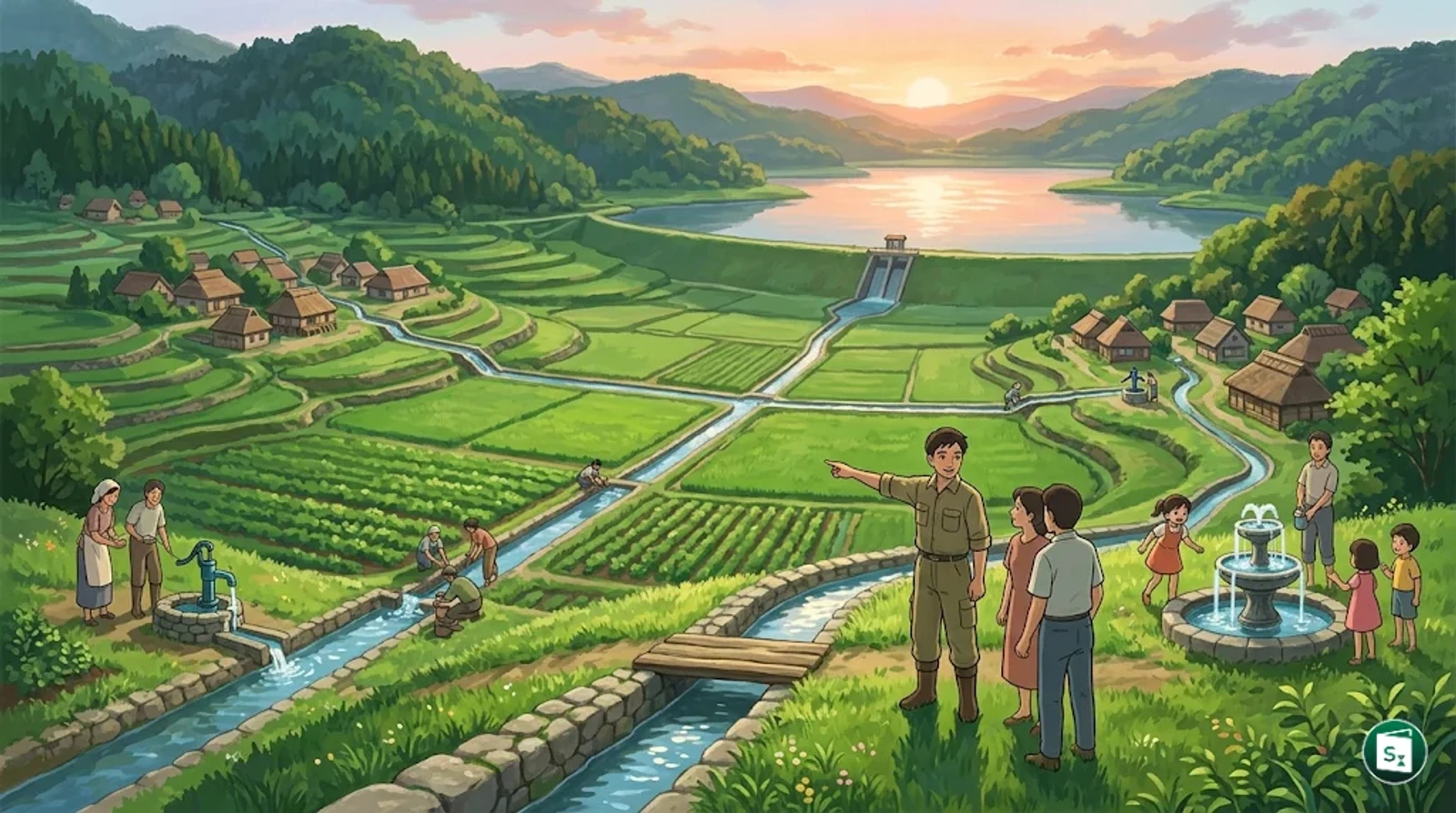 Digital representation of global water flow and security