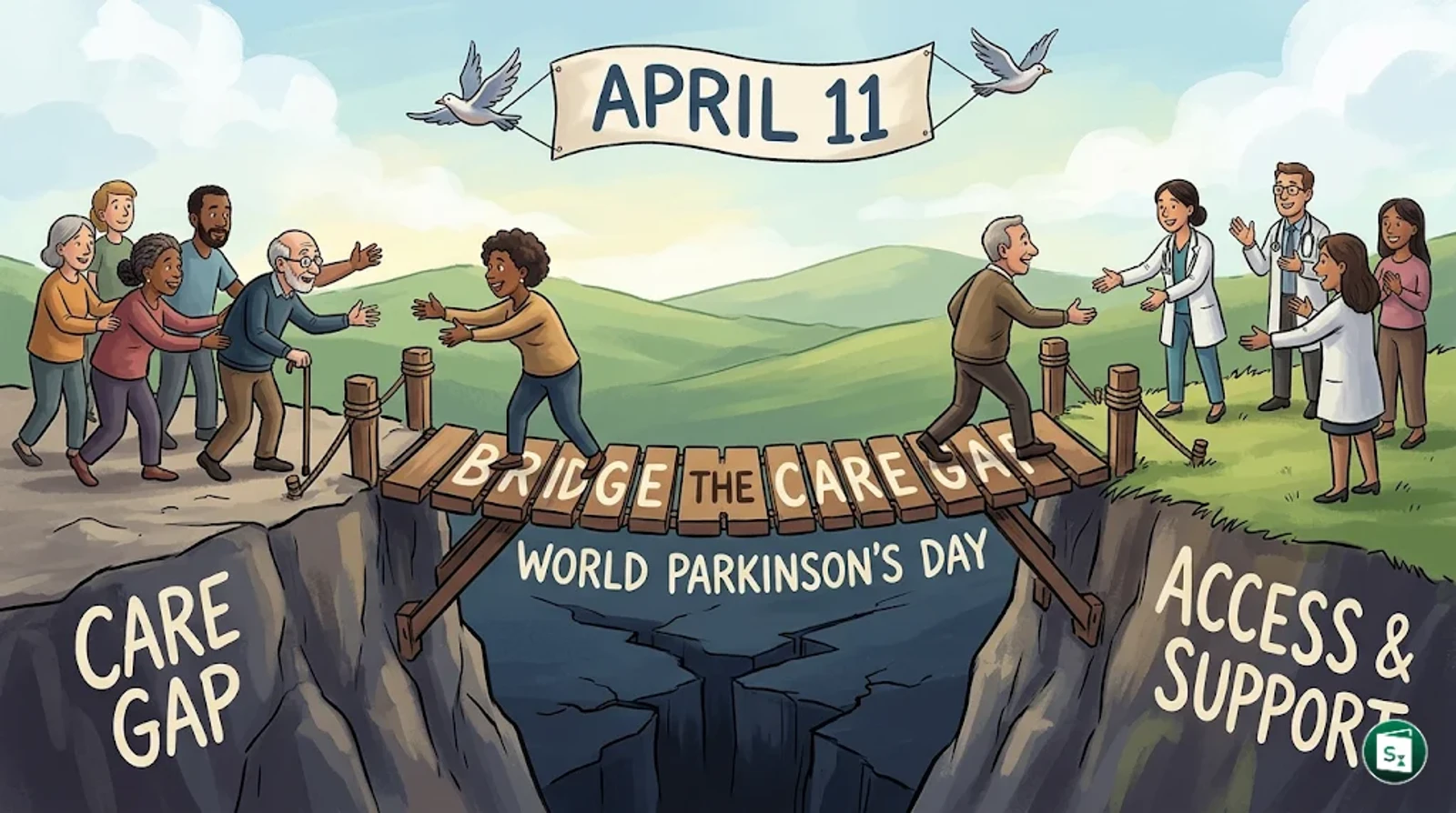 A symbolic red tulip representing World Parkinson's Day awareness